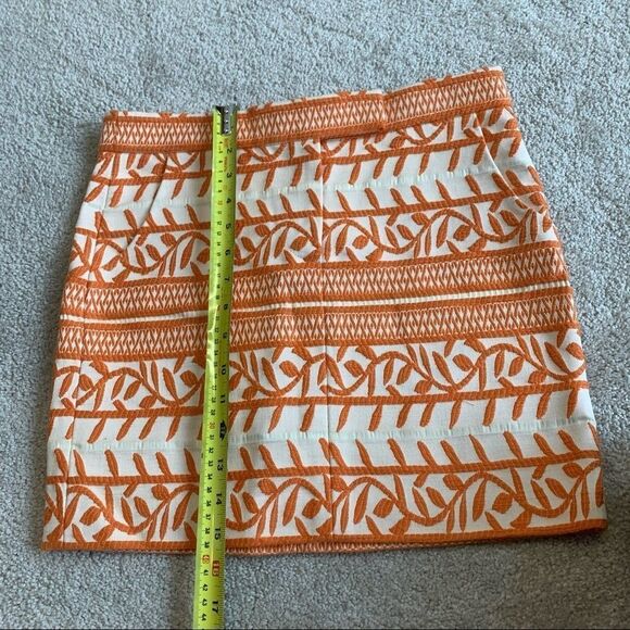 HOLT Renfrew orange cream skirt size 0 - Picture 6 of 6